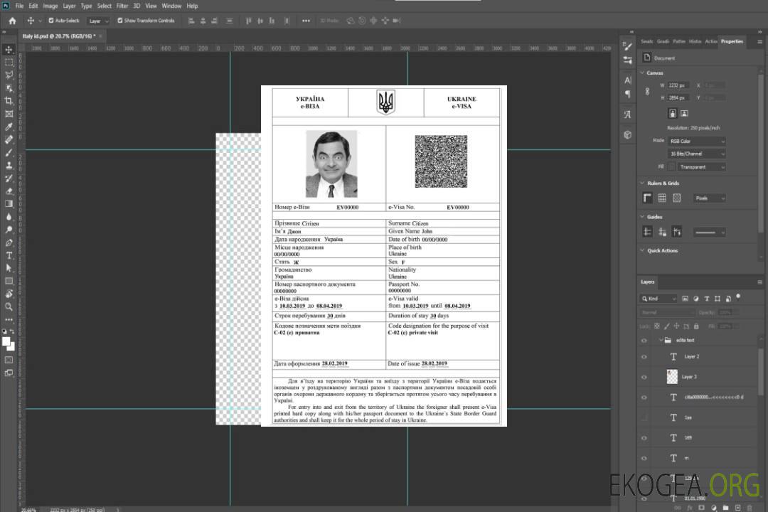 Visa électronique UKRAINE template Visa électronique UKRAINE template